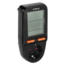 Watomierz, kalkulator energii z wyświetlaczem LCD Czarny