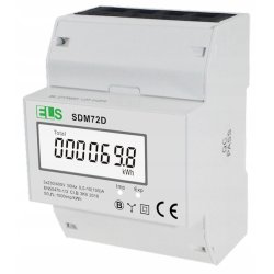 Licznik energii 3-fazowy 100A wyjście impulsowe podświetlany LCD SDM72D