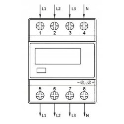 Licznik energii 3-fazowy 100A wyjście impulsowe podświetlany LCD SDM72D