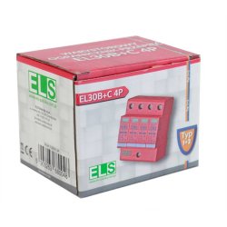 Ogranicznik przepięć typ 1+2 4P 30/60kA Iimp 6kA na szynę TH35 ELS
