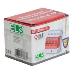 Ochronnik przepięć typ 1+2 4P 30/60kA Iimp 5kA na szynę TH35