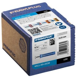 Kołek Uniwersalny 4ALL 5x25mm z Wkrętem 3,5x30mm 50 szt. Pustak GK Beton