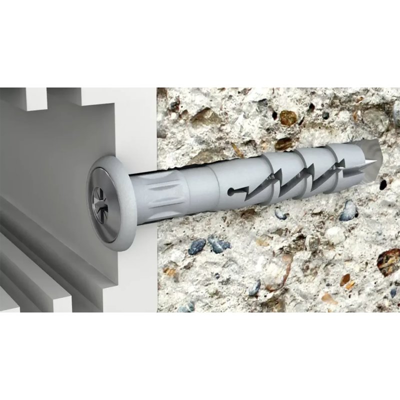 Kołek Wbijany FX-K 6x60mm Grzybek Szybki Montaż Młotkiem 100szt Beton Cegła