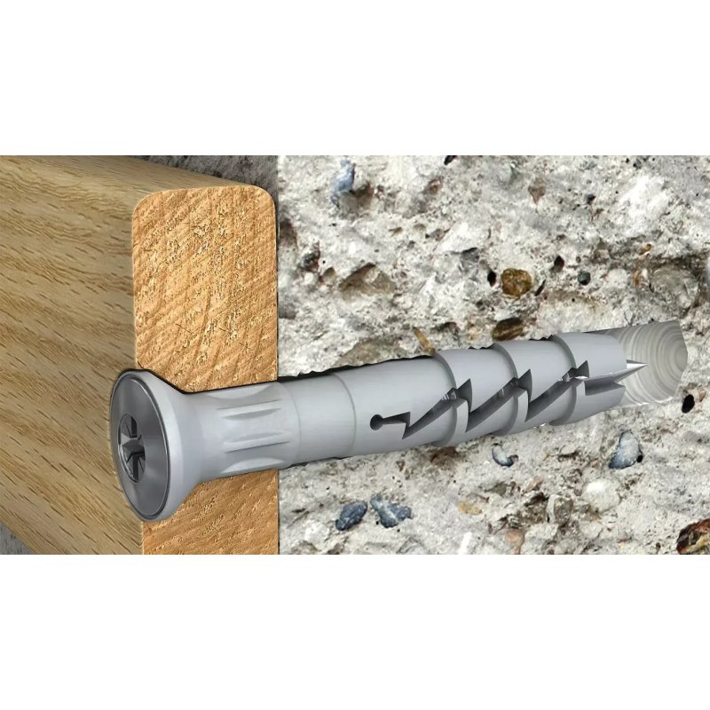 Kołek Wbijany FX-L Nylonowy 8x45mm z Lejkiem Szybki Montaż 100 szt.
