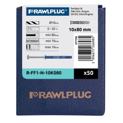 Kołek Ramowy R-FF1 10x80mm z Wkrętem Hex 7x89mm 50 szt. Do Profili Stali