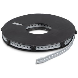 Taśma Montażowa Perforowana Powlekana PVC 14mm 10m Rolka Do Kabli Rur