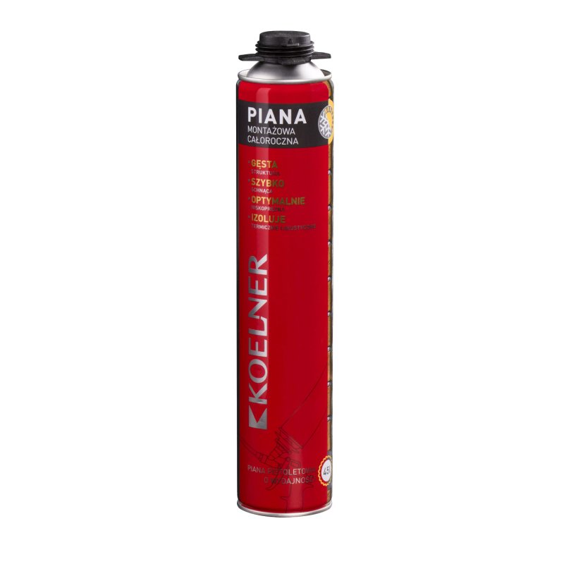 Piana poliuretanowa pistoletowa całoroczna 750ml Koelner niskoprężna montaż