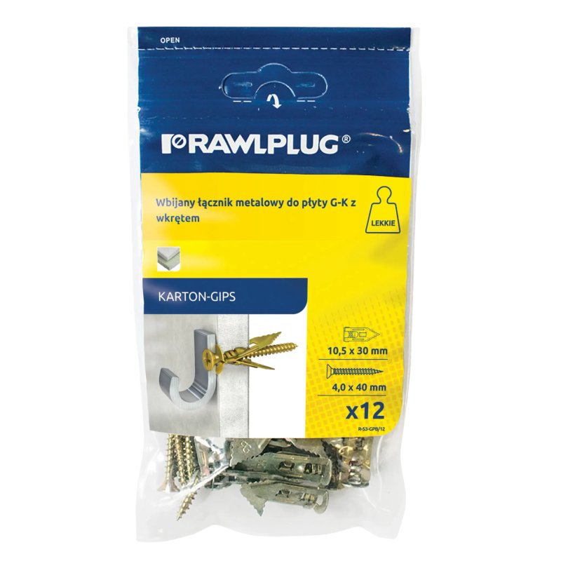 Łącznik metalowy wbijany do płyty g-k 10.5x30mm wkręt 4x40mm TAP-IT 12szt.