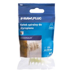 Kołek spiralny do styropianu 50mm ISO-PLUG mocowanie do elewacji 4szt.