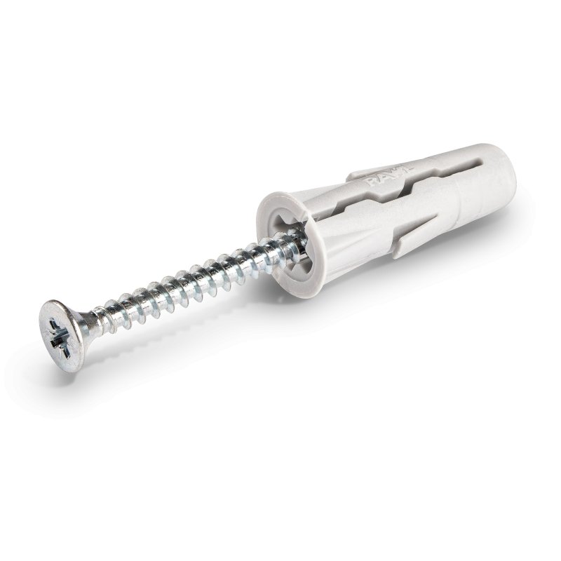 Kołek uniwersalny UNO 10x36mm z wkrętem 5x40mm nieregularne otwory 100szt.