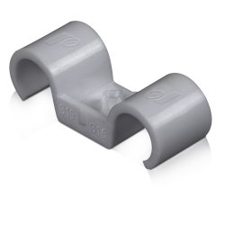 Uchwyt do rurek podwójny 20mm posadzkowy PA 50szt. pod osadzak