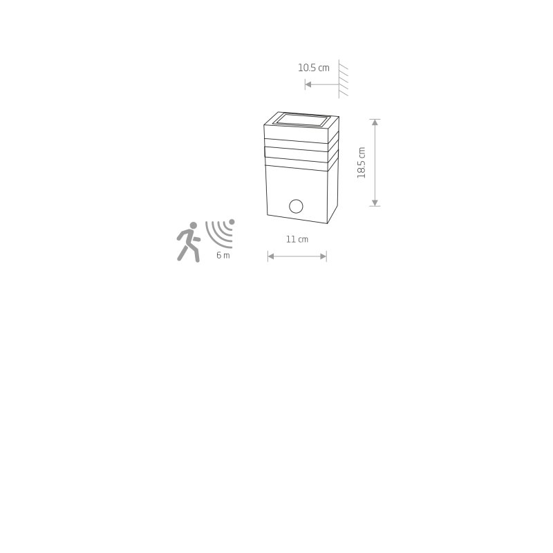 Lampa zewnętrzna ścienna RIO SENSOR