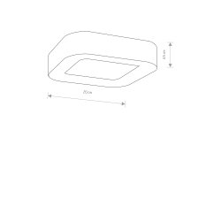 Lampa zewnętrzna sufitowa PUEBLA LED